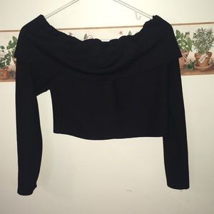 black long sleeve Nicki Minaj crop